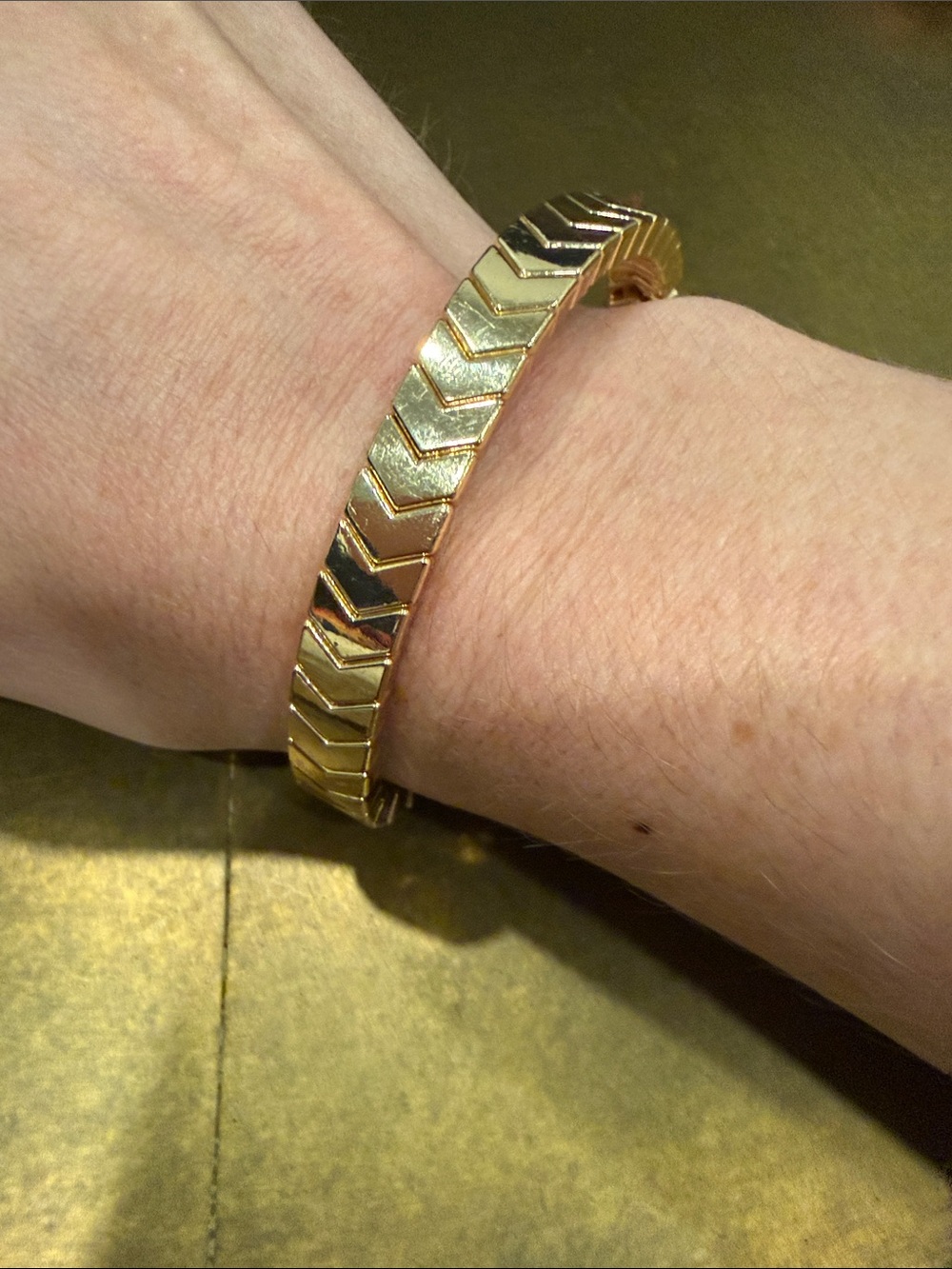 Chevron Link Gold-Tone Bracelet for Women